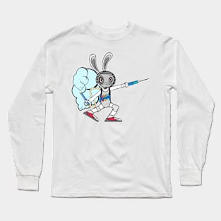 Fencing Anti-Virus Rabbit (Variant 1) Long Sleeve T-Shirt